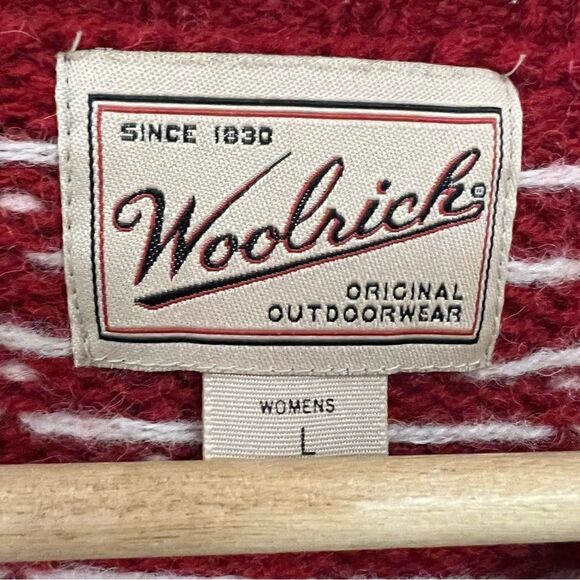 - Woolrich vintage wool fair isle sweater.  Size L/XL - Picture 5 of 7